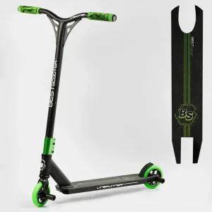 Самокат трюковий Best Scooter, HIC-система, d=110 мм - чорний/зелений