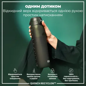 Пляшка для води ION8 1000 мл. (ЕКО пляшка) BPA Free, Dark Green