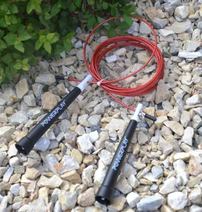 Скакалка швидкісна PowerPlay 4202 Ultra Speed Rope червона 2,9 m.