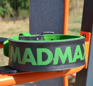 Пояс для важкої атлетики MadMax MFB-302 Quick Release Belt шкіряний Black/Green XL