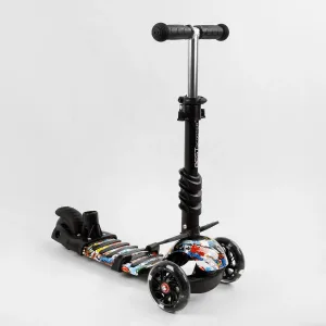 Самокат 5в1 Best Scooter - чорний/мультіколор
