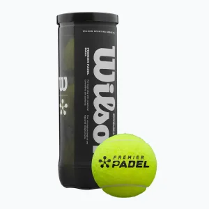 М’ячі для падел тенісу Wilson Premier Padel 3 Ball Can Жовтий Оригінал WR8908401001