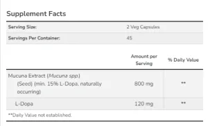 Dopa Mucuna 90 вегетаріанських капсул (до 10,26)