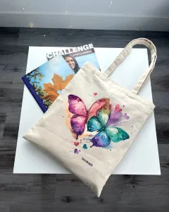 Екошопер BookOpt ВК4060 кольорові метелики в любові бежевий