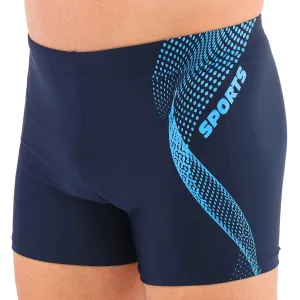 Плавки боксери чоловічі для плавання H-2065, XL–3 XL сині - XXL