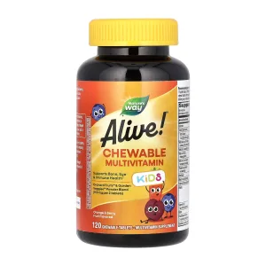 Alive! Children's жувальні Multivitamin - 120 таблеток апельсин і ягода
