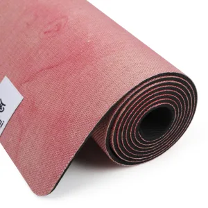 Килимок для йоги каучуковий лляний Sport 183 см 68 см 4 мм Flower
