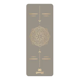 Килимок для йоги каучуковий поліуретан Sport Pro 183 см*68 см*5 мм сірий