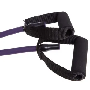 Еспандер трубчастий з ручками та фіксатором дверей довжина 120 см навантаження 22,7 кг фіолетовий
