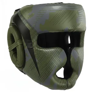 Шолом боксерський з повним захистом чорно-хакі ZHT-3 - L