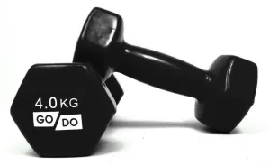 Гантелі для фітнесу з вініловим покриттям 2 шт GoDo GD-4.0BK