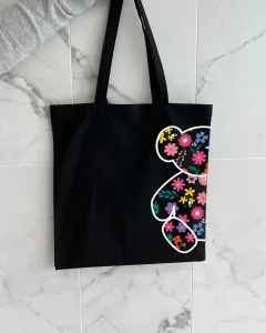 Екошопер BookOpt ВК4058 ведмедик (квіткові мрії) чорний