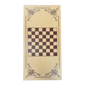 Набір шашки та нарди дерев'яні, розмір 60х60 см