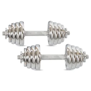 Гантелі розбірні хромовані 2 шт по 10 кг - 2 х 10 кг