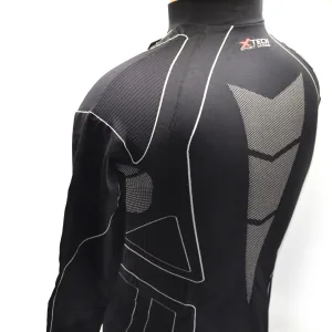 Thermal Long Sleeve Shirt with Collar X TECH Maglia Race 3 Munica Lunga lupetto Nero XXL/XXXL Black