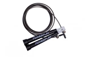 Скакалка швидкісна PowerPlay 4202 Ultra Speed Rope чорна 2,9 m.