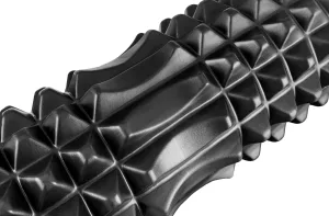 Масажний ролик EasyFit Solid Grid Roller 45 см v.2,2s чорний