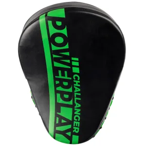 Лапи боксерські PowerPlay 3041 чорно зелені PU [пара]