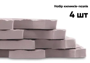 Татами мат EasyFit SwallowTail 4 шт (60х60х1 см) пазл хвост ласточки бежевый