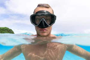 Маска для плавання BESTWAY 14+ 22074 сіро-червоний