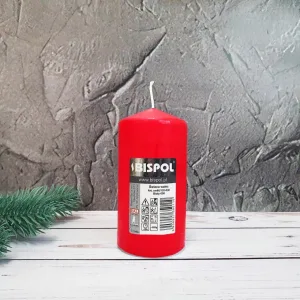 Свічка столова циліндр Bispol sw60/120 030 червонй