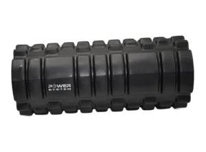 Масажний ролик роллер Power System PS-4050 Fitness Foam Roller чорний/помаранчевий 33x15 см.