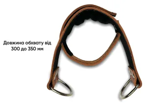 Манжета EasyFit F9 коричнева для тяги на тренажері (шкіра)