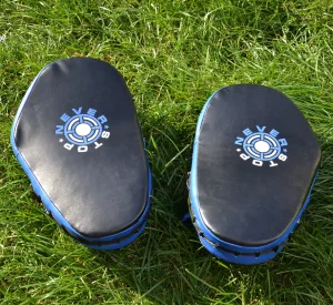 Лапи боксерські PowerPlay 3051 чорно сині PU [пара]