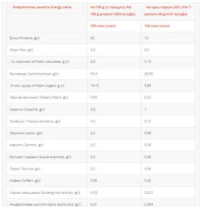 Gainer - 1 кг Ваніль