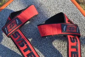 Лямки для тяги Power System PS-3401 Lifting Straps Duplex чорний/червоний