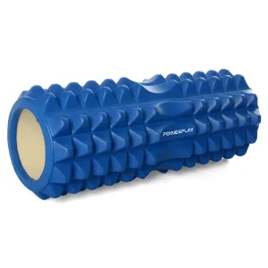 Масажний ролик (роллер) PowerPlay 4405 EVA Massage Roller синій 33x12 см