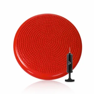 Балансировочная массажная подушка с насосом и коробками красный