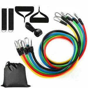 Еспандер трубчастий, набір із 5 джгутів Power Band Комплект Довжина 120 см Різні кольори в комплекті