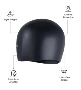 Шапка для плавання Speedo LONG HAIR CAP JU Чорний Дитячий 8-12809F952 (Оригінал)