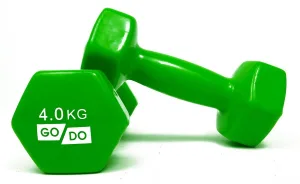 Гантелі для фітнесу з вініловим покриттям 2 шт GoDo GD-4.0GR