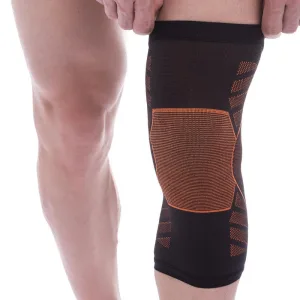 Наколінник бандаж еластичний MUTE 1 шт 9005 Чорний-поманранчевий