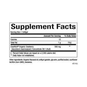 CranRich®️ Super Strength Organic Cranberry Concentrate 500 мг - 90 софтгель