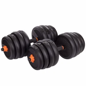 Набір трансформер гантелі гиря штанга упори 6в1 FED 30 кг чорний