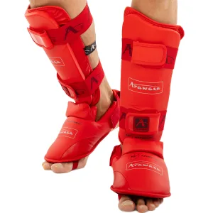 Захист гомілки та стопи для карате Arawaza R Replica Червоний - XL