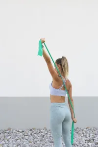 Стрічка-еспандер для фітнесу та реабілітації U-POWEX Fitness band 0,5мм. (9,1 кг) Green