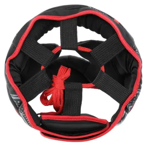 Шолом боксерський з повним захистом PVC TWN Чорно-Червоний M