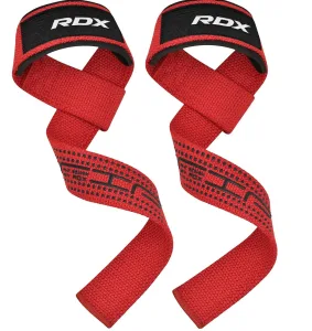 Лямки для тяги RDX S4 Gym Cotton Gel Straps Red Plus