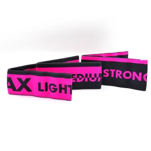 Набір тканевих гумок для фітнесу та спорту MadMax MFA-305 Hiploop set 3 pcs. Grey/Pink