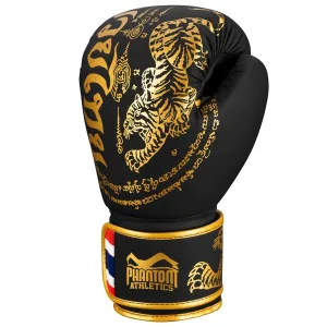 Боксерські рукавиці Phantom Muay Thai Black Gold 12 унцій (бинти 4 м. в подарунок)