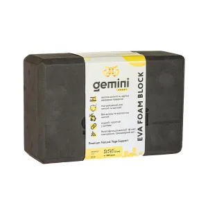 Блок для йоги 180 г 23х15х7,5 см - чорний