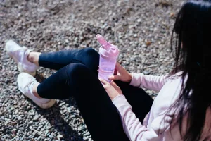 Шейкер спортивний SmartShake Slim - 500 мл Бавовняний Рожевий Світлий Лавандовий