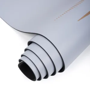 Килимок для йоги каучуковий поліуретан Sport Pro 183 см*68 см*5 мм сіро-блакитний