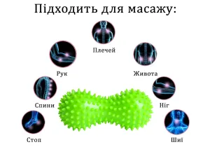 Масажний м'ячик EasyFit Goober з шипами зелений