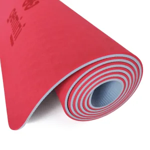 Fitness and Yoga Mat Sport TPE+TC 6 mm Red/Grey