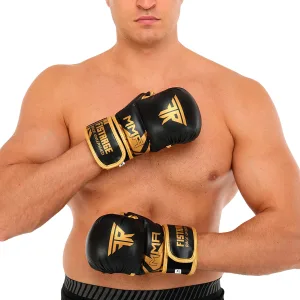 Рукавички краби спарингові для MMA FISTRAGE чорний-золотий XL